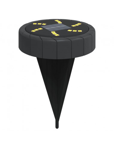 Luci Solari da Terra con Picchetti da Esterno 4pz Bianco Caldo