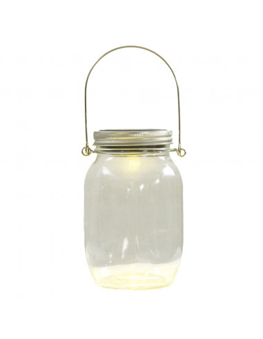 Lampada Solare in Vetro da Esterno 12pz Bianco Caldo