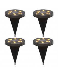 Luci Solari da Terra con Picchetti da Esterno 4pz Bianco Caldo 2