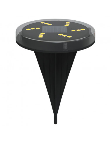 Luci Solari da Terra con Picchetti da Esterno 4pz Bianco Caldo