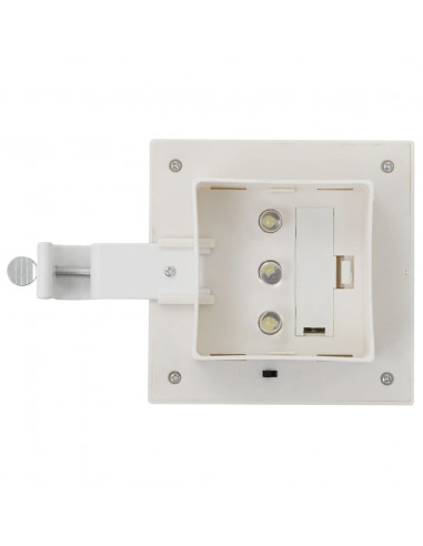 Lampade Solari da Esterni 6 pz a LED Quadrate 12 cm Bianco
