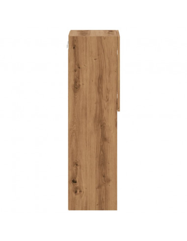 Mobili TV con Luci LED 2 pz Rovere Artigianale 30,5x30x102 cm