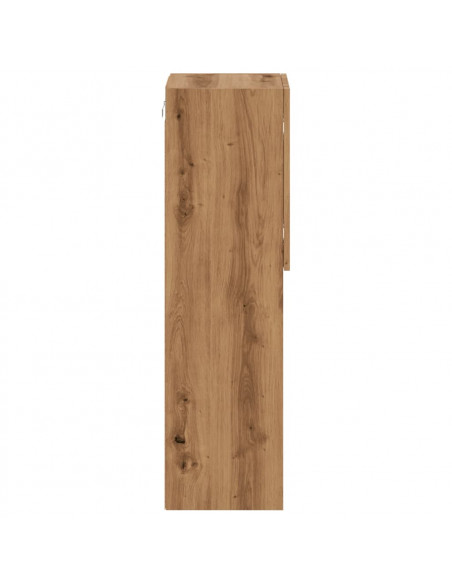 Mobili TV con Luci LED 2 pz Rovere Artigianale 30,5x30x102 cm