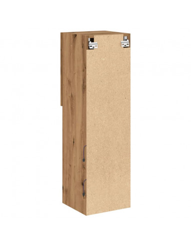 Mobili TV con Luci LED 2 pz Rovere Artigianale 30,5x30x102 cm