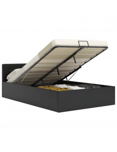 Giroletto con Contenitore Idraulico Nero Similpelle 140x200cm 2