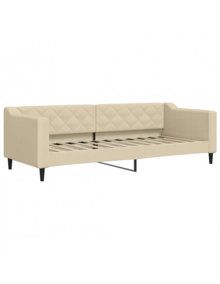 Letto da Giorno Crema 80x200 cm in Tessuto