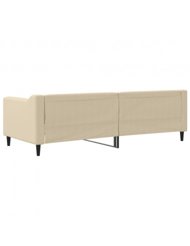 Letto da Giorno Crema 80x200 cm in Tessuto