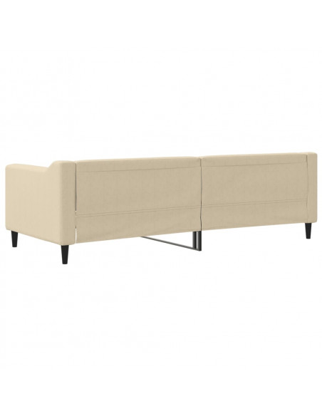 Letto da Giorno Crema 80x200 cm in Tessuto