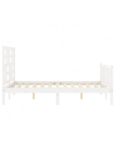 Giroletto con Testiera Bianco Small Double Legno Massello