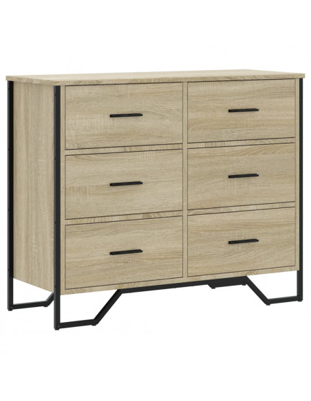 Cassettiera Rovere Sonoma 91x35,5x74,5 cm in Truciolato