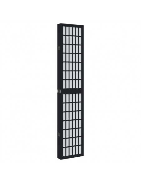 Divisorio Ambienti 6 Pannelli Nero Legno Massello di Paulownia