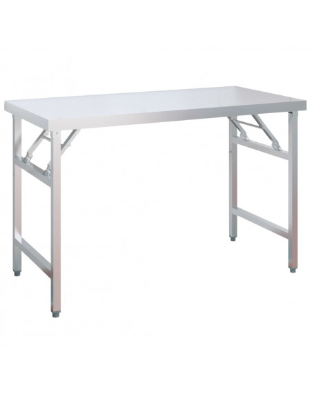 Tavolo Lavoro Cucina con Ripiano 120x60x115 cm Acciaio Inox
