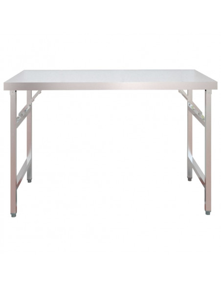 Tavolo Lavoro Cucina con Ripiano 120x60x115 cm Acciaio Inox