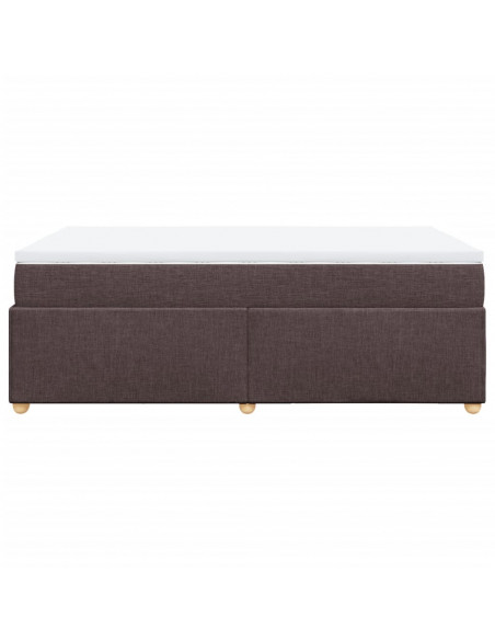 Giroletto a Molle con Materasso Marrone Scuro 120x200cm Tessuto