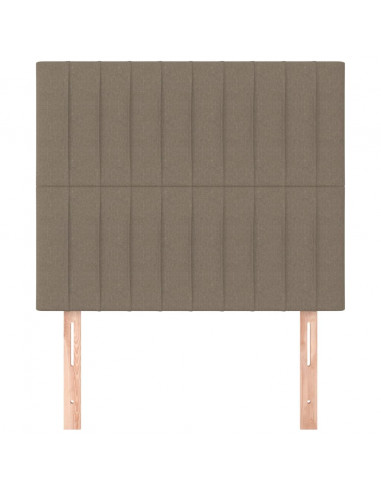 Testiera 2 pz Tortora 80x5x78/88 cm in Tessuto