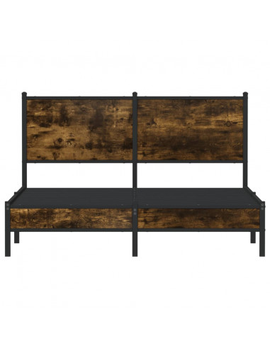 Giroletto con Testiera Metallo Rovere Fumo 140x200 cm