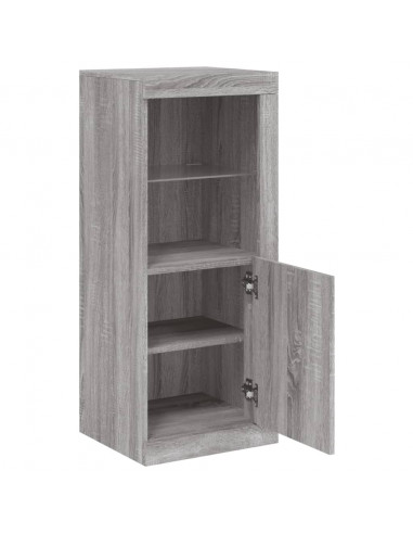 Credenza con Luci LED Grigio Sonoma 41x37x100 cm