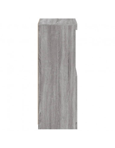 Credenza con Luci LED Grigio Sonoma 41x37x100 cm