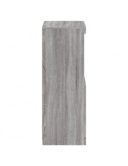 Credenza con Luci LED Grigio Sonoma 41x37x100 cm