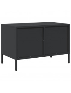 Mobile TV Nero 68x39x43,5cm in Acciaio Laminato a Freddo 2