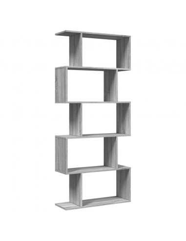 Libreria Divisorio 5Piani Grigio Sonoma 70x24x161cm Truciolato