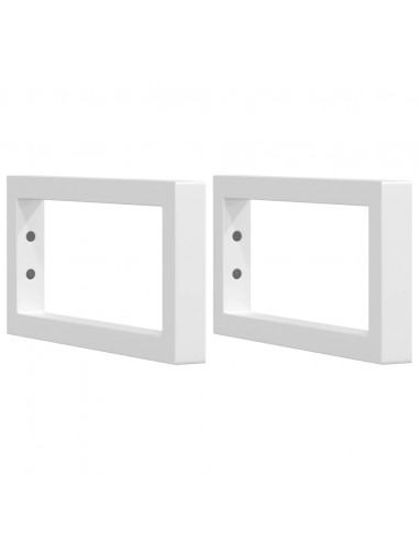 Reggimensole per Lavabo 2 pz Bianche Rettangolari in Acciaio