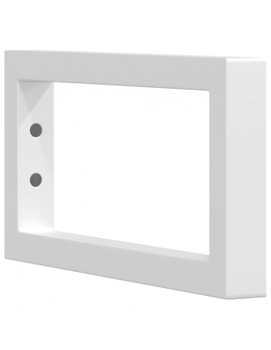 Reggimensole per Lavabo 2 pz Bianche Rettangolari in Acciaio