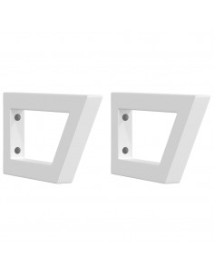 Reggimensole per Lavabo 2 pz Bianche Trapezio in Acciaio 2