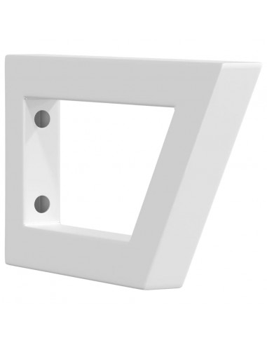 Reggimensole per Lavabo 2 pz Bianche Trapezio in Acciaio