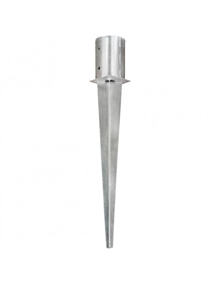 Picchetti di Terra 6 pz Argento 10x76 cm in Acciaio Zincato