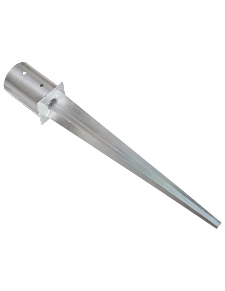 Picchetti di Terra 6 pz Argento 10x76 cm in Acciaio Zincato