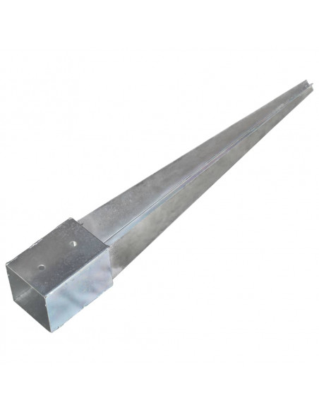Picchetti di Terra 6 pz Argento 10x10x76 cm in Acciaio Zincato
