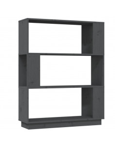 Libreria/Divisorio Grigio 80x25x101 cm Legno Massello di Pino 2