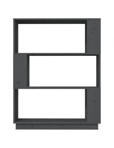 Libreria/Divisorio Grigio 80x25x101 cm Legno Massello di Pino