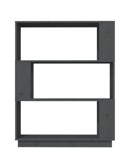Libreria/Divisorio Grigio 80x25x101 cm Legno Massello di Pino