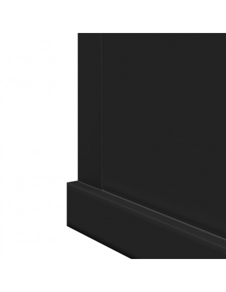 Mobile da Bagno con Specchio Nero 42x12x60 cm Legno Multistrato