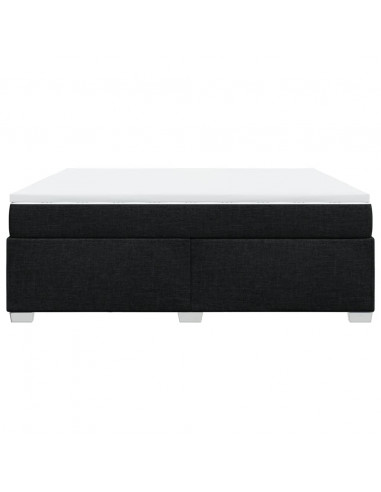 Giroletto a Molle con Materasso Nero 180x200 cm in Tessuto