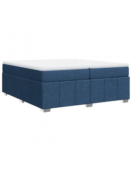 Giroletto a Molle con Materasso Blu 200x200 cm in Tessuto