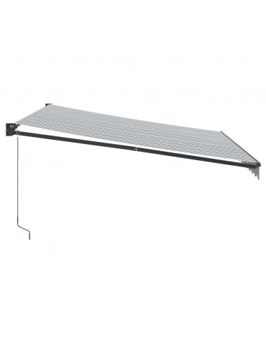 Tenda Retrattile Antracite e Bianca 4x3 m Tessuto e Alluminio