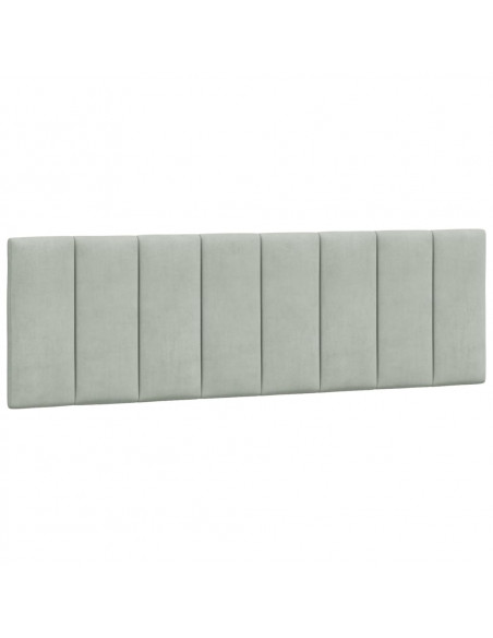 Letto con Materasso Grigio Chiaro 160x200 cm in Velluto