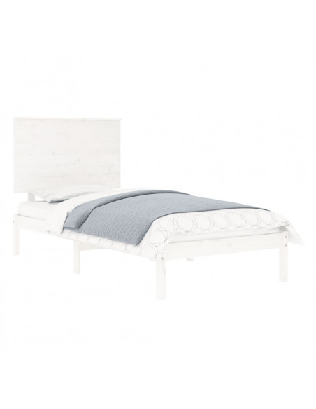 Giroletto Bianco in Legno Massello di Pino 90x200 cm