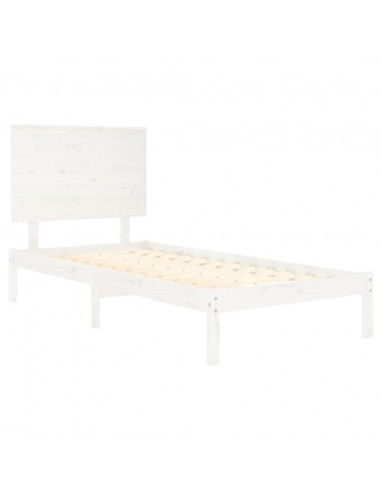 Giroletto Bianco in Legno Massello di Pino 90x200 cm