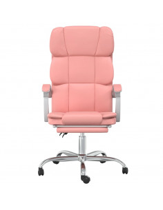 Poltrona da Ufficio Reclinabile Rosa in Similpelle 2