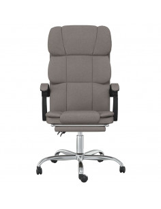 Poltrona da Ufficio Reclinabile Tortora in Tessuto 2