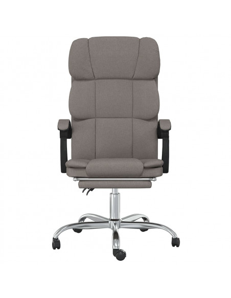 Poltrona da Ufficio Reclinabile Tortora in Tessuto