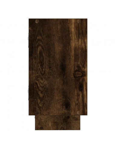 Mensola a Cubo da Parete 5 Scomparti in Truciolato Rovere Fumo