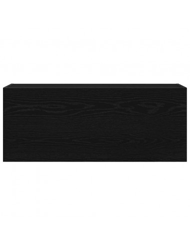 Mobile da Bagno a Parete Nero 100x25x40 cm in Truciolato