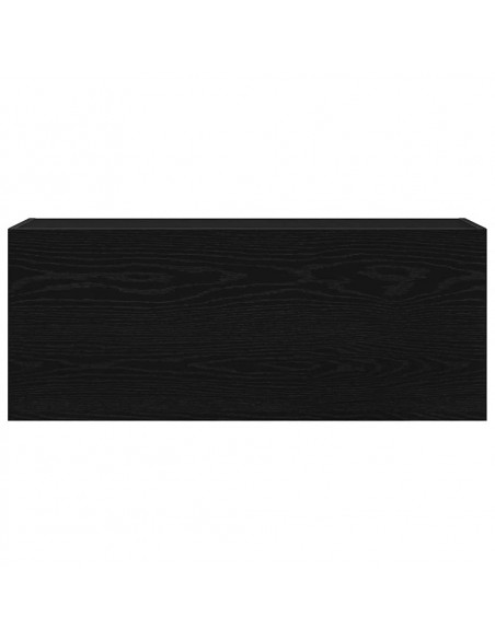 Mobile da Bagno a Parete Nero 100x25x40 cm in Truciolato