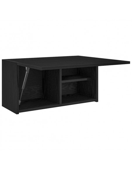 Mobile da Bagno a Parete Nero 60x25x30 cm in Legno Multistrato