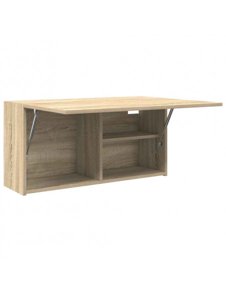 Mobile da Bagno a Parete Rovere Sonoma 80x25x40 cm Truciolato
